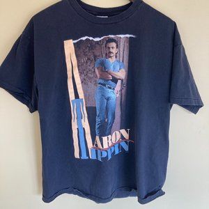 Aaron Tippin Tour Shirt concert T-shirt Mens XL SS double Sided 100%cotten Hanes